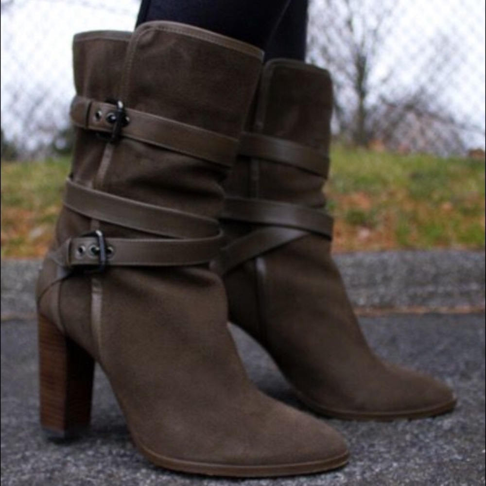 Coach Alexandra Fatigue Suede Calf Boots 7